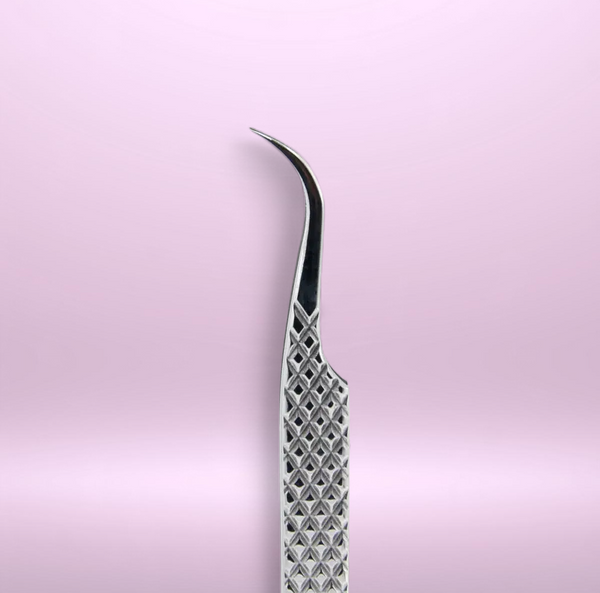 Pince Cil à Cil - courbée 75° 🌟PREMIUM🌟 pointes en couche de diamants