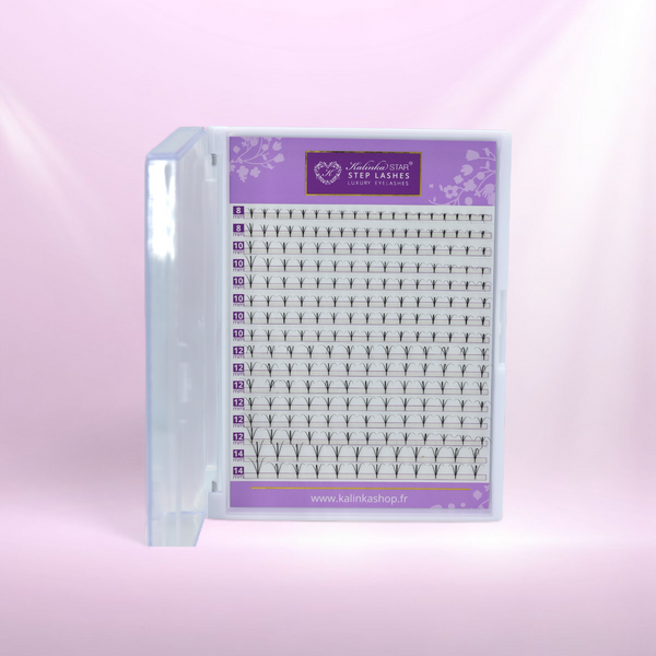 Cils 3X-STEP LASHES🌟PREMIUM🌟- D-0.15-16L-PAIR