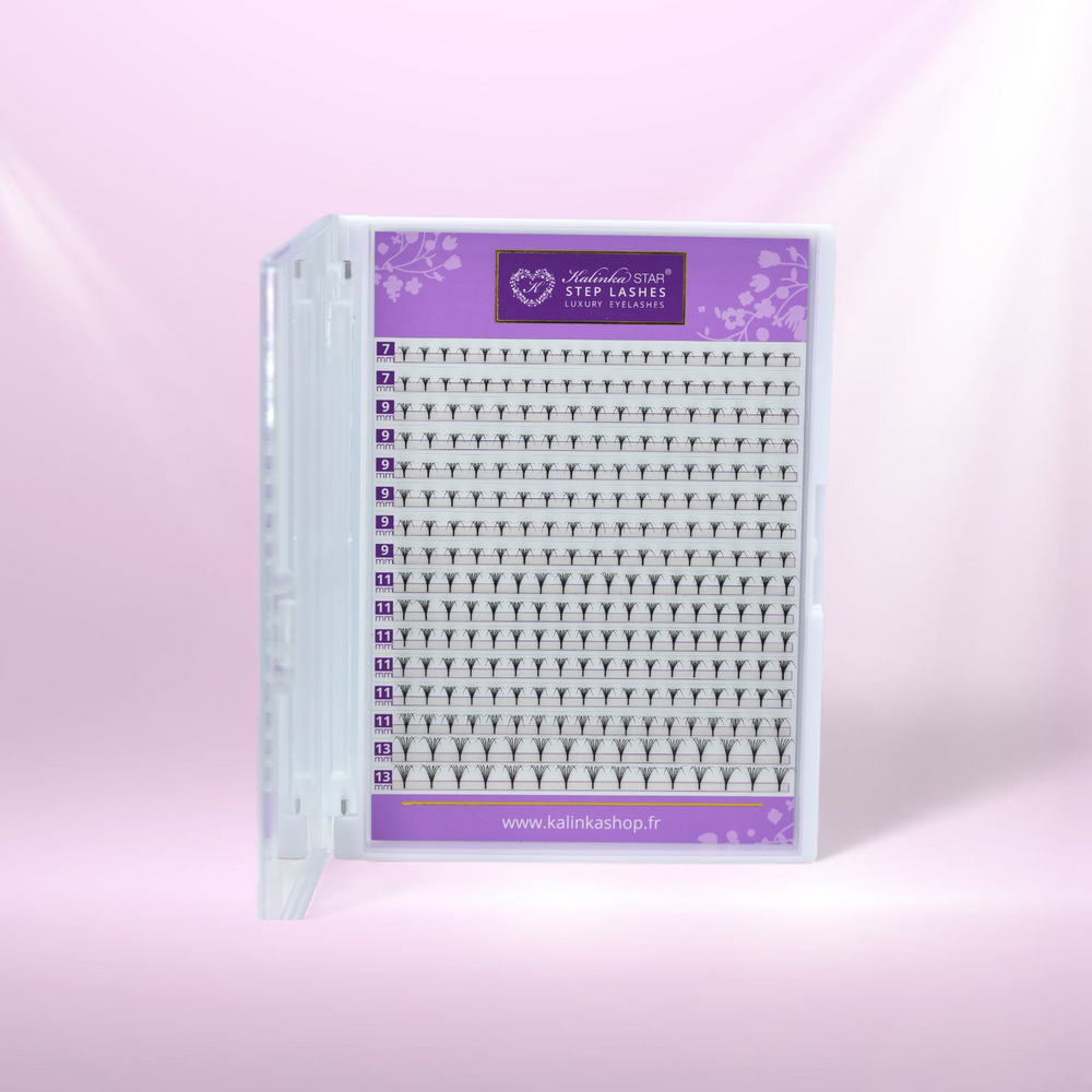 Cils 6X-STEP LASHES🌟PREMIUM🌟- D-0.15-16L-IMPAIR