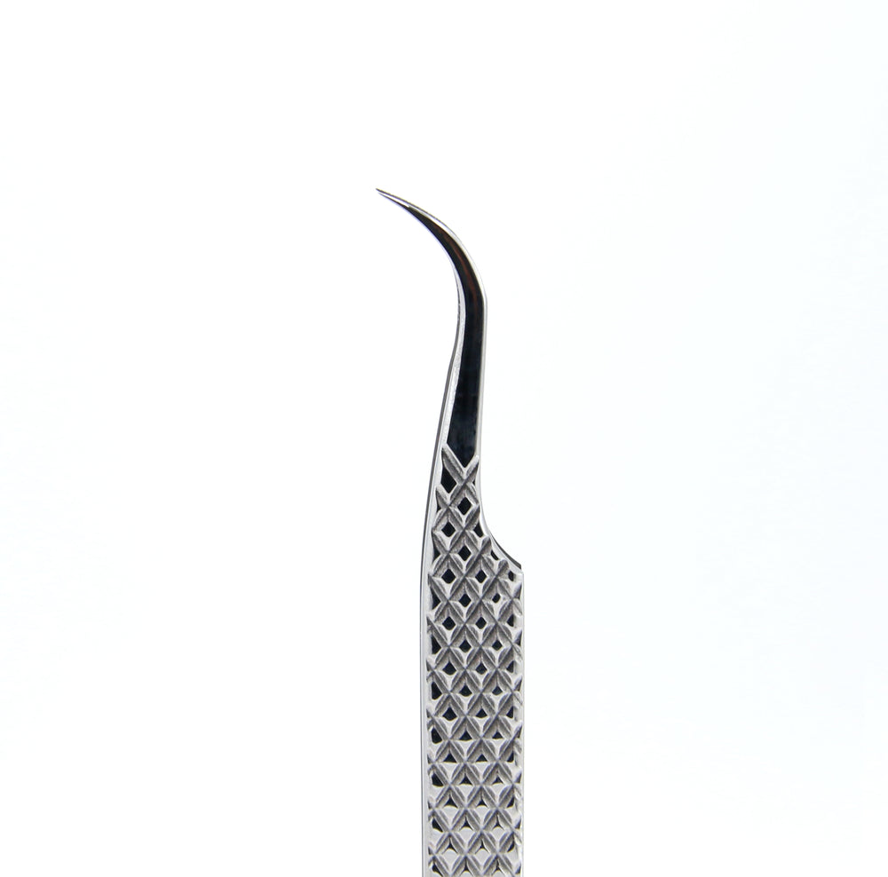 Pince Cil à Cil - courbée 75° 🌟PREMIUM🌟 pointes en couche de diamants