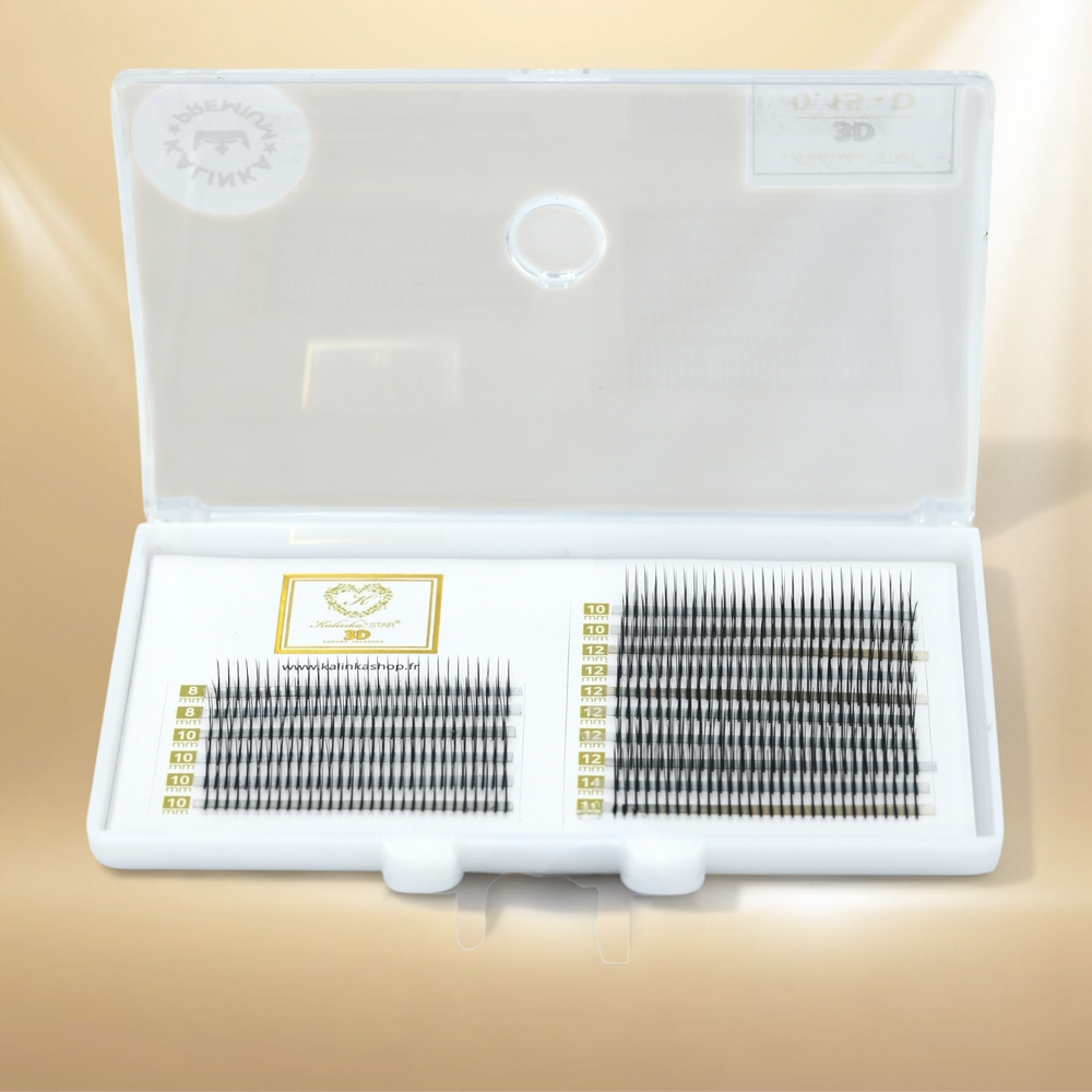 Cils Kalinka 3D🌟PREMIUM🌟-D-0.15-16L-PAIR