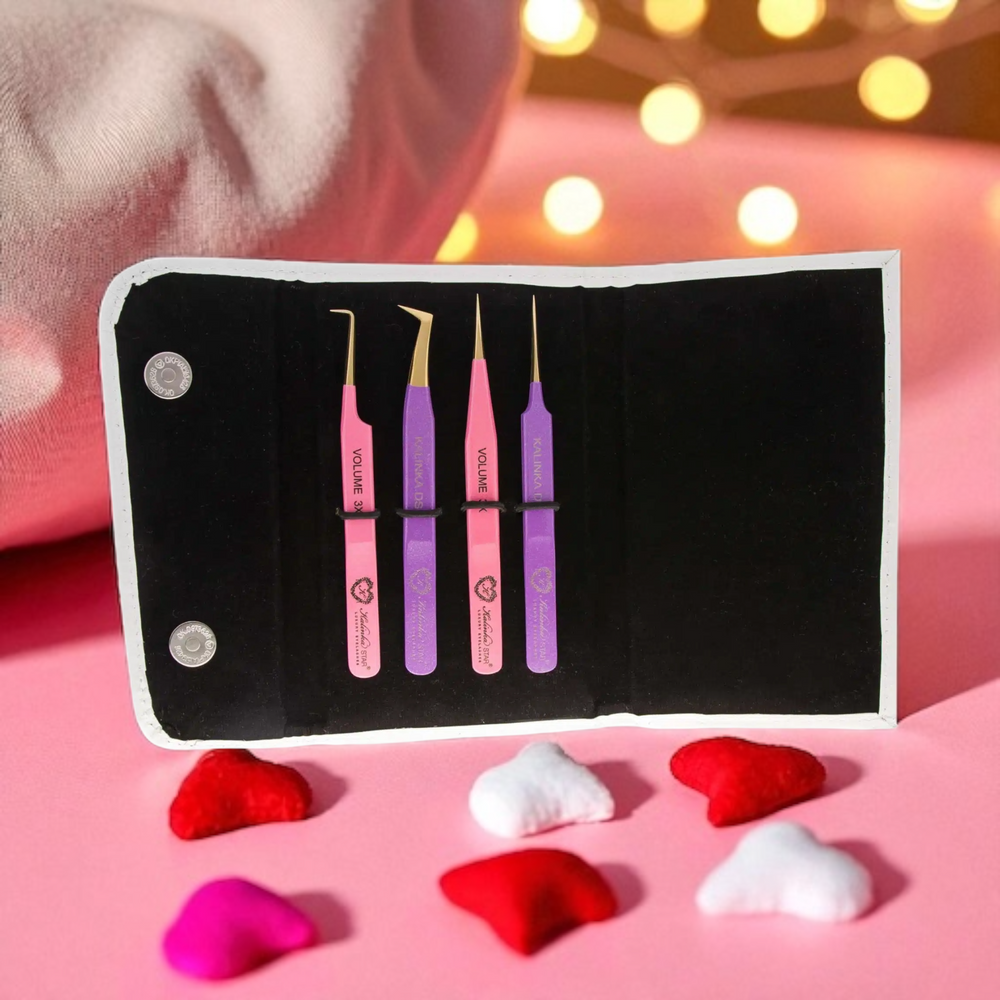 Pochette pour 4 pinces - Extensions de cils